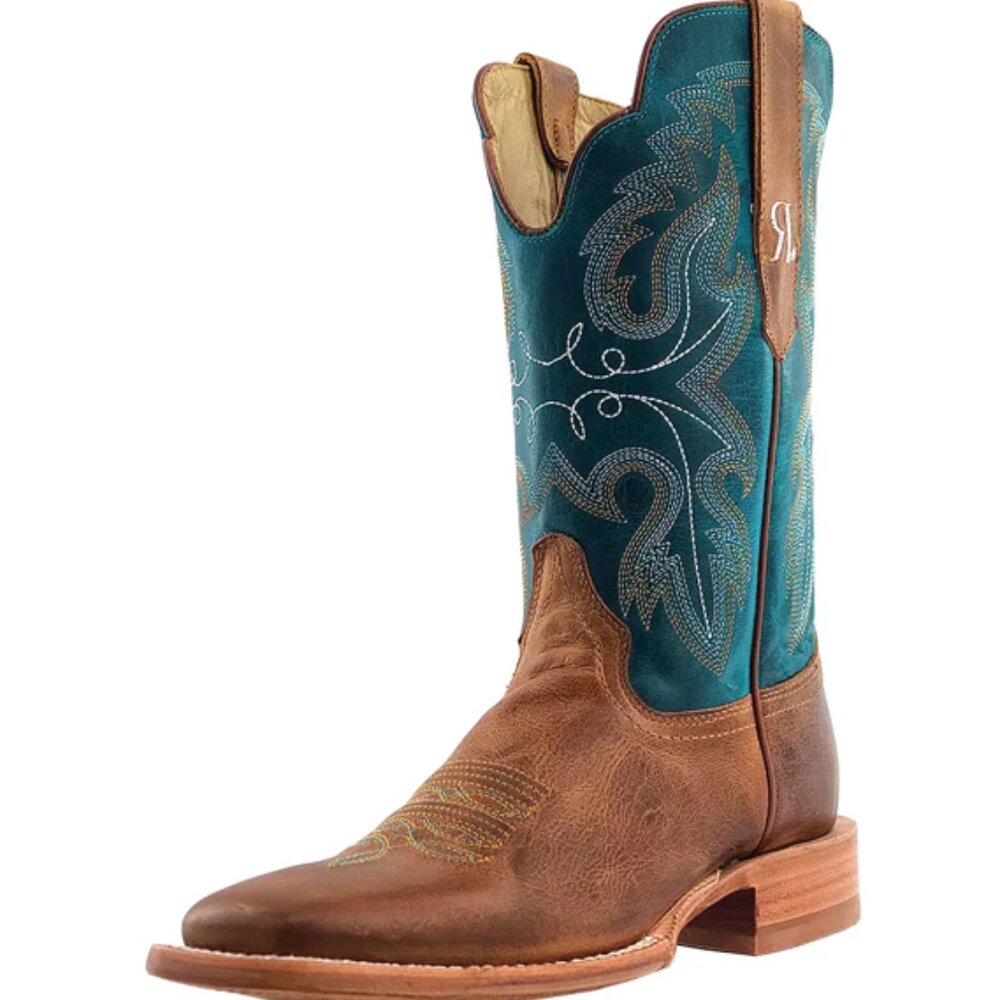 R. Watson Women's Honey Cowhide / AZURE COWHIDE Boots RWL8305-2 8 1/2B